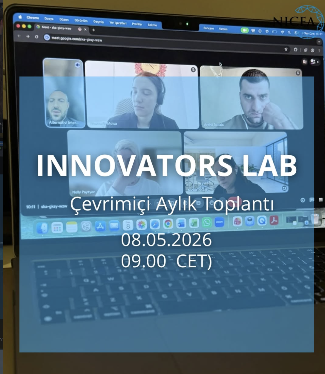 INNOVATORS LAB projesi kapsamında gerçekleştirilen çevrim içi toplantıda Türkiye’de yapılacak job shadowing faaliyeti ele alındı. 